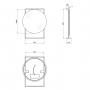 Зеркало Qtap Taurus 600х850х140 Black/Whitish oak с LED-подсветкой QT2478ZP700BWO