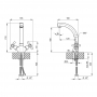 Змішувач для кухні Lidz Dominox 272 двохвентильний LDDOM272CRM35537 Chrome