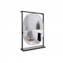 Зеркало Qtap Taurus 800х850х140 Black/Whitish oak с LED-подсветкой QT2478ZP600BWO