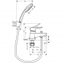 Смеситель hansgrohe Metris для ванны с душем 31422000