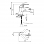 Смеситель для раковины Lidz (CRM) Mars 81 001 00