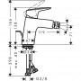 Смеситель для биде Hansgrohe Logis 71204000 с донным клапаном