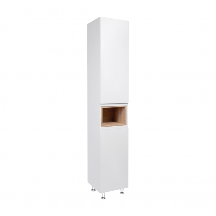 Пенал напольный Qtap Robin 350х1950х316 White/Whitish oak QT1376PN1651RWWO