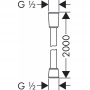 Душевой шланг hansgrohe Comfortflex с защитой от перекручивания 200 см, хром 28169000